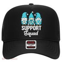 Cute Gnomes Support Squad Survivor Cervical Cancer Awareness Hat thumb 0