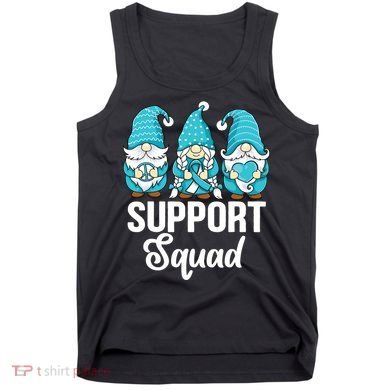 Cute Gnomes Support Squad Survivor Cervical Cancer Awareness Tank Top
