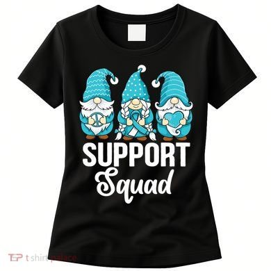 Cute Gnomes Support Squad Survivor Cervical Cancer Awareness Women's T-Shirt