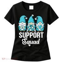Cute Gnomes Support Squad Survivor Cervical Cancer Awareness Women's T-Shirt thumb 0