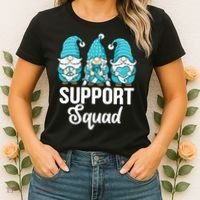 Cute Gnomes Support Squad Survivor Cervical Cancer Awareness Women's T-Shirt thumb 2