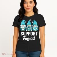 Cute Gnomes Support Squad Survivor Cervical Cancer Awareness Women's T-Shirt thumb 4
