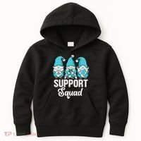 Cute Gnomes Support Squad Survivor Cervical Cancer Awareness Kids Hoodie thumb 0