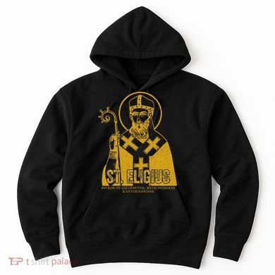 Catholicism Gold St. Eligius Jesus Catholic Christian Saint Hoodie