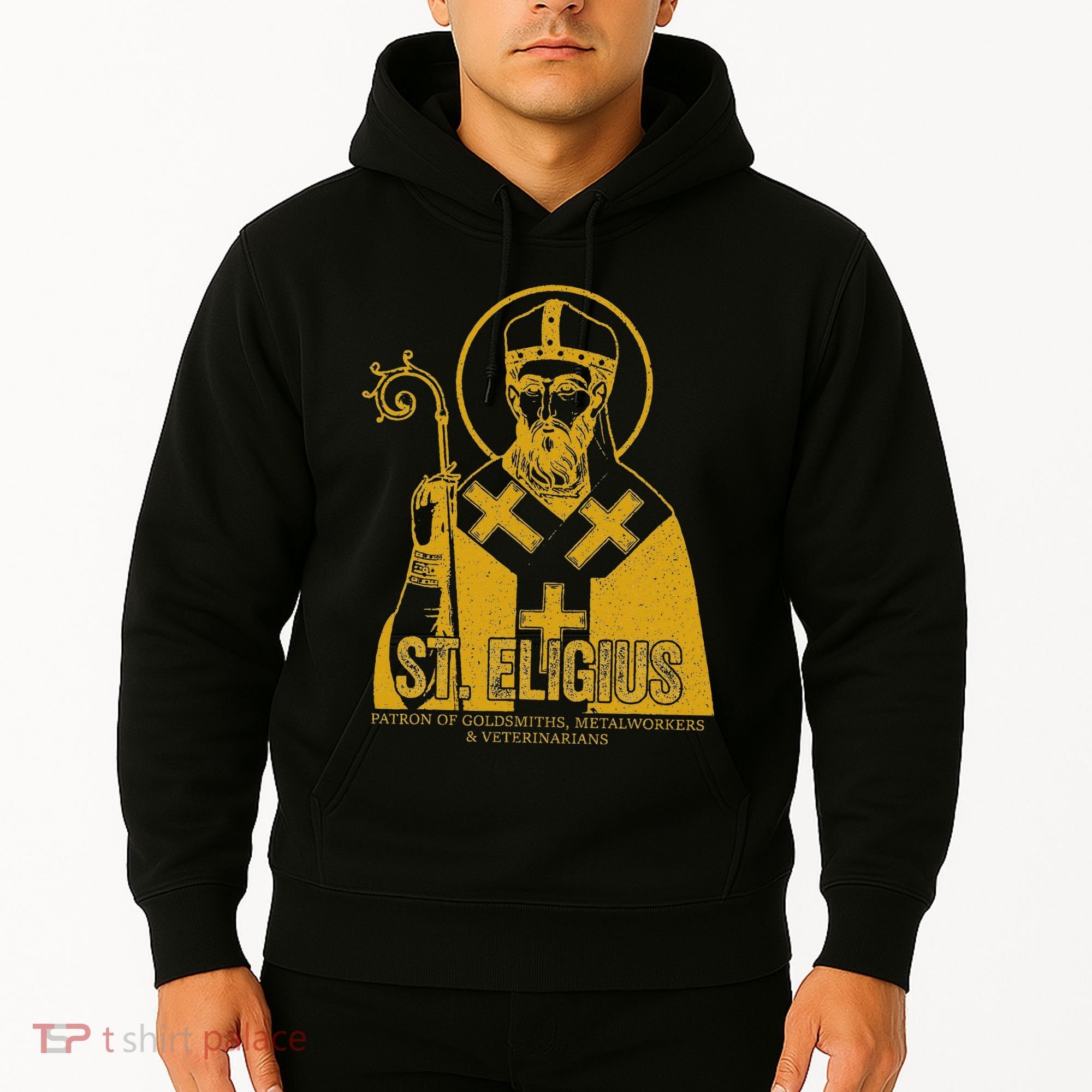 Catholicism Gold St. Eligius Jesus Catholic Christian Saint Hoodie