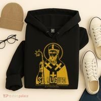 Catholicism Gold St. Eligius Jesus Catholic Christian Saint Hoodie thumb 4