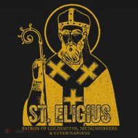Catholicism Gold St. Eligius Jesus Catholic Christian Saint Sweatshirt thumb 3