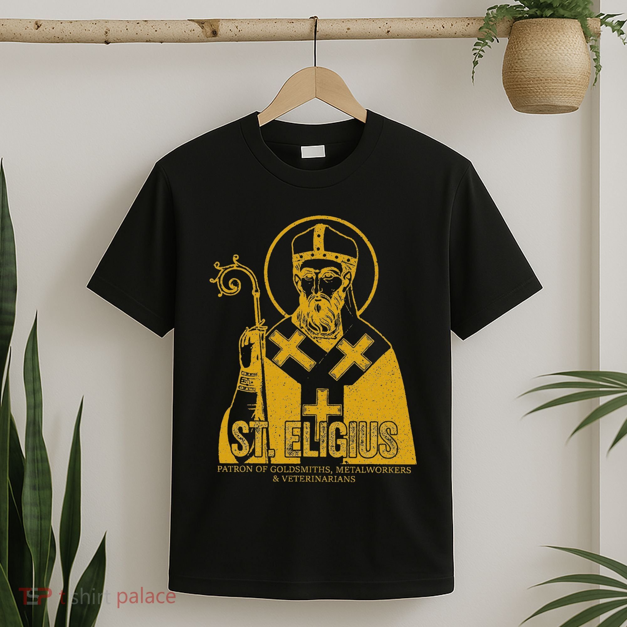 Catholicism Gold St. Eligius Jesus Catholic Christian Saint T-Shirt