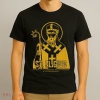 Catholicism Gold St. Eligius Jesus Catholic Christian Saint T-Shirt thumb 3