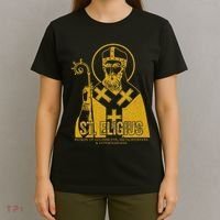 Catholicism Gold St. Eligius Jesus Catholic Christian Saint T-Shirt thumb 4