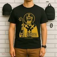 Catholicism Gold St. Eligius Jesus Catholic Christian Saint T-Shirt thumb 6