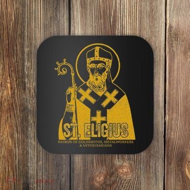 Catholicism Gold St. Eligius Jesus Catholic Christian Saint Coaster