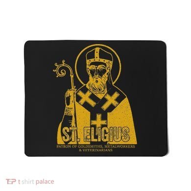 Catholicism Gold St. Eligius Jesus Catholic Christian Saint Mousepad