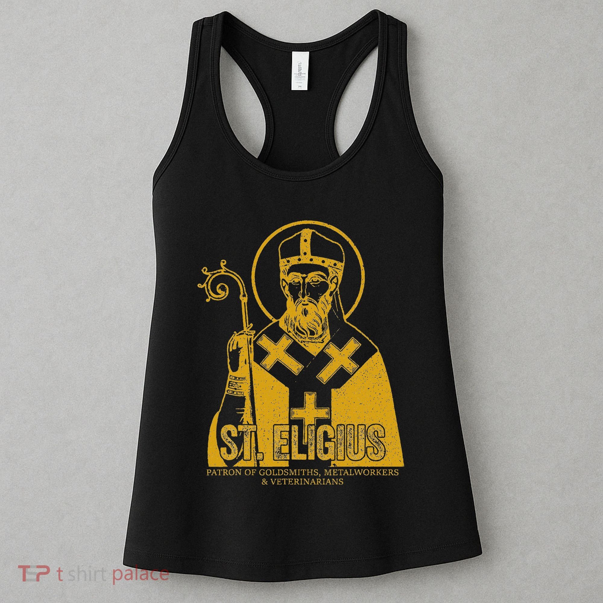 Catholicism Gold St. Eligius Jesus Catholic Christian Saint Women's Tank Top