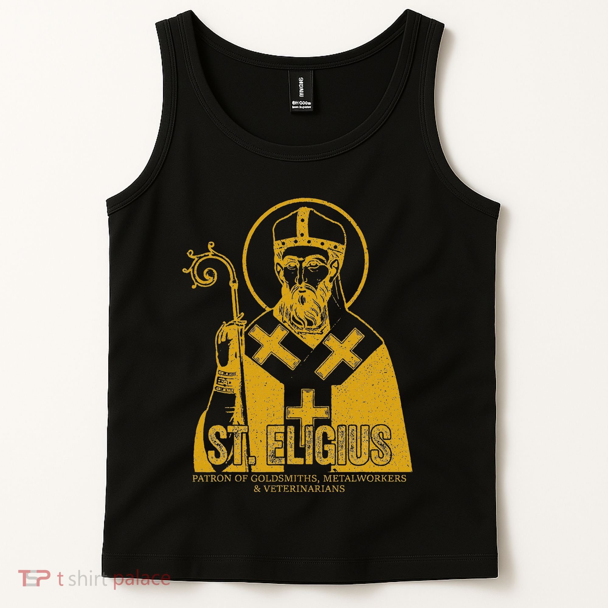 Catholicism Gold St. Eligius Jesus Catholic Christian Saint Tank Top