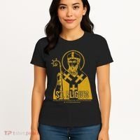 Catholicism Gold St. Eligius Jesus Catholic Christian Saint Women's T-Shirt thumb 4