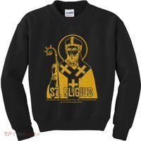 Catholicism Gold St. Eligius Jesus Catholic Christian Saint Kids Sweatshirt thumb 0
