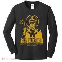 Catholicism Gold St. Eligius Jesus Catholic Christian Saint Kids Long Sleeve Shirt thumb 0