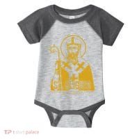 Catholicism Gold St. Eligius Jesus Catholic Christian Saint Infant Baby Jersey Bodysuit thumb 0