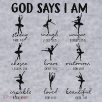 Christian God Says I Am Ballet Dancer Religious Bible Verse Women's Sweatshirt thumb 2