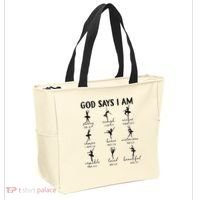 Christian God Says I Am Ballet Dancer Religious Bible Verse Tote Bag thumb 2