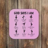 Christian God Says I Am Ballet Dancer Religious Bible Verse Coaster thumb 0