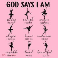 Christian God Says I Am Ballet Dancer Religious Bible Verse Coaster thumb 2
