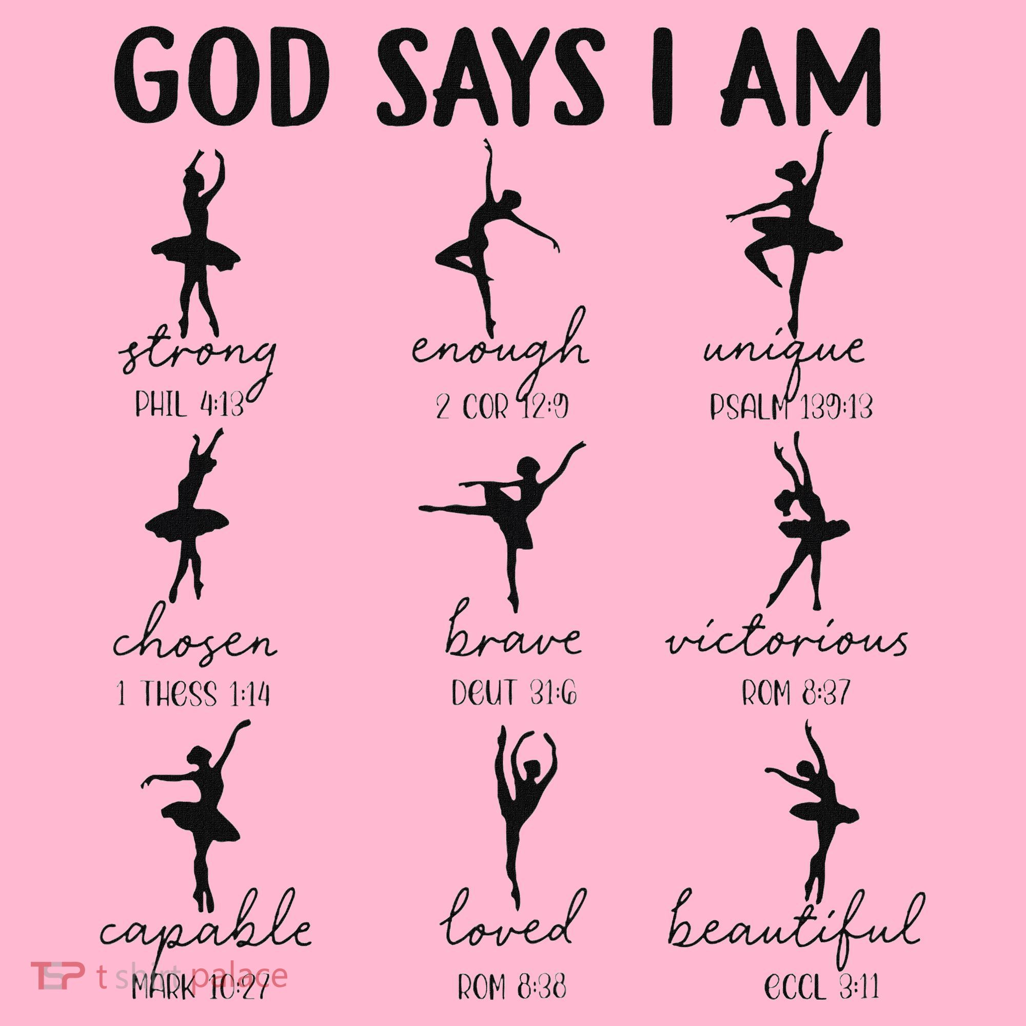 Christian God Says I Am Ballet Dancer Religious Bible Verse Coaster