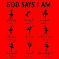Christian God Says I Am Ballet Dancer Religious Bible Verse Santa Hat thumb 1