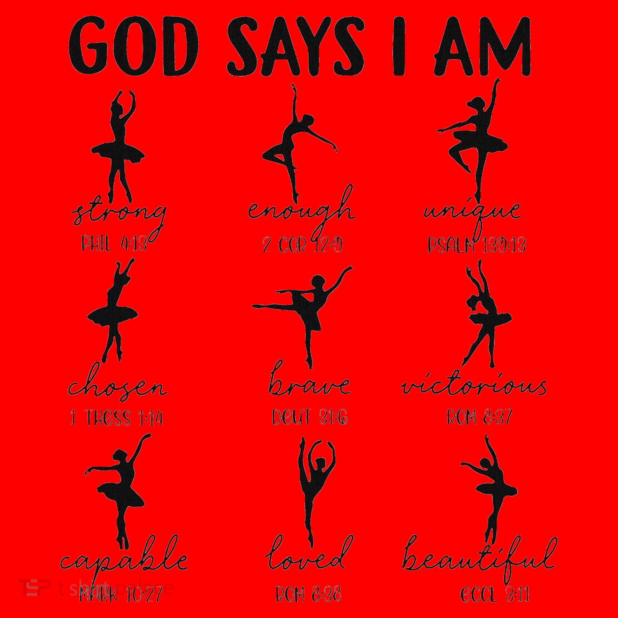 Christian God Says I Am Ballet Dancer Religious Bible Verse Santa Hat