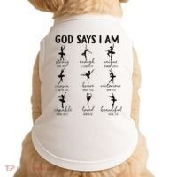 Christian God Says I Am Ballet Dancer Religious Bible Verse Doggie Tank thumb 0
