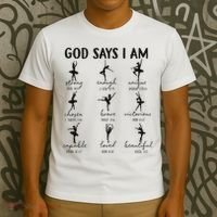Christian God Says I Am Ballet Dancer Religious Bible Verse T-Shirt thumb 3
