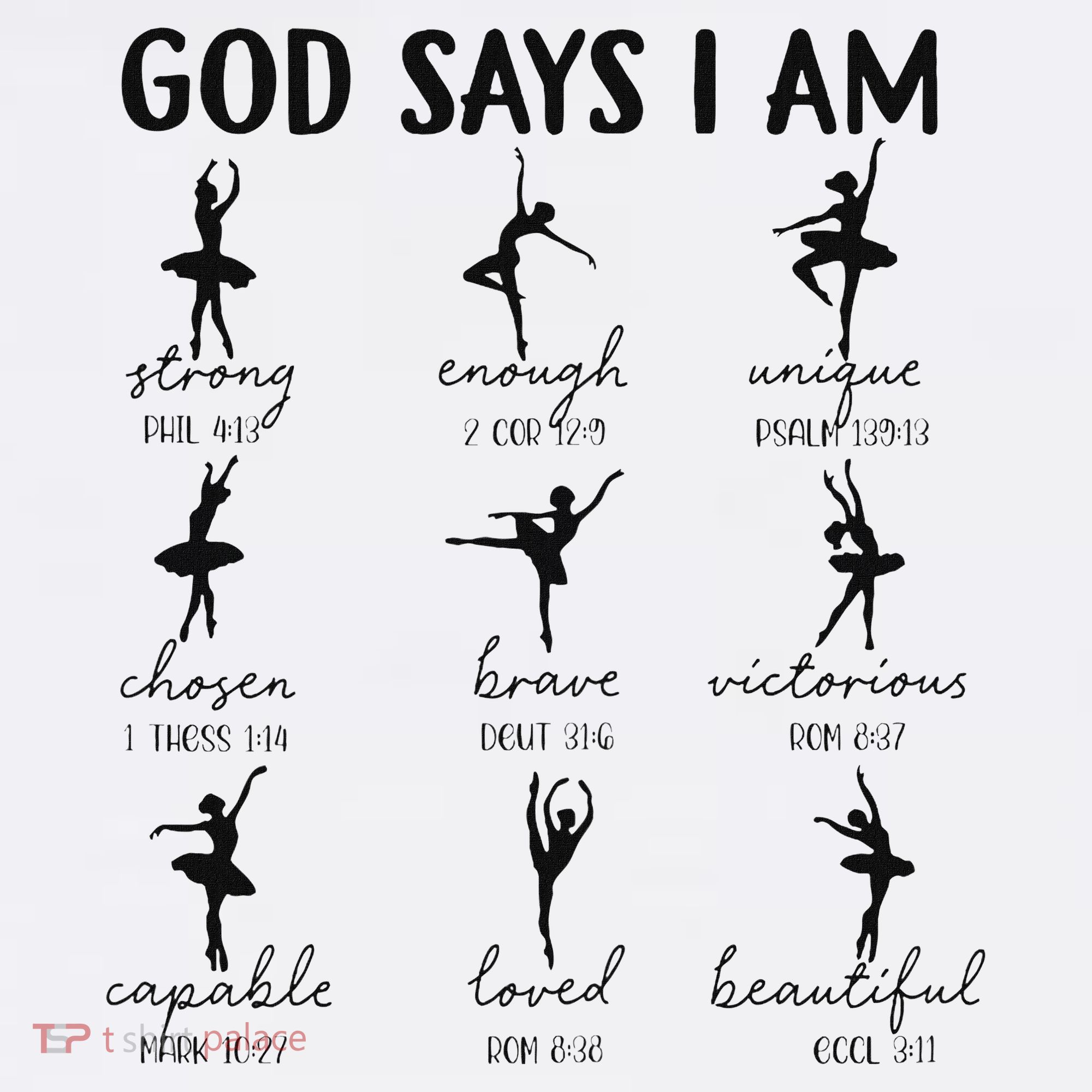 Christian God Says I Am Ballet Dancer Religious Bible Verse Women's Hoodie