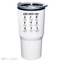 Christian God Says I Am Ballet Dancer Religious Bible Verse Tumbler thumb 0