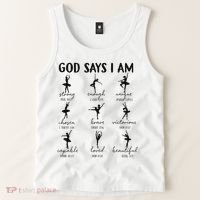 Christian God Says I Am Ballet Dancer Religious Bible Verse Tank Top thumb 2