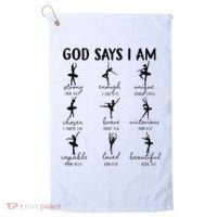 Christian God Says I Am Ballet Dancer Religious Bible Verse Golf Towel thumb 0