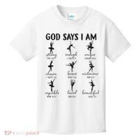 Christian God Says I Am Ballet Dancer Religious Bible Verse Kids T-Shirt thumb 0