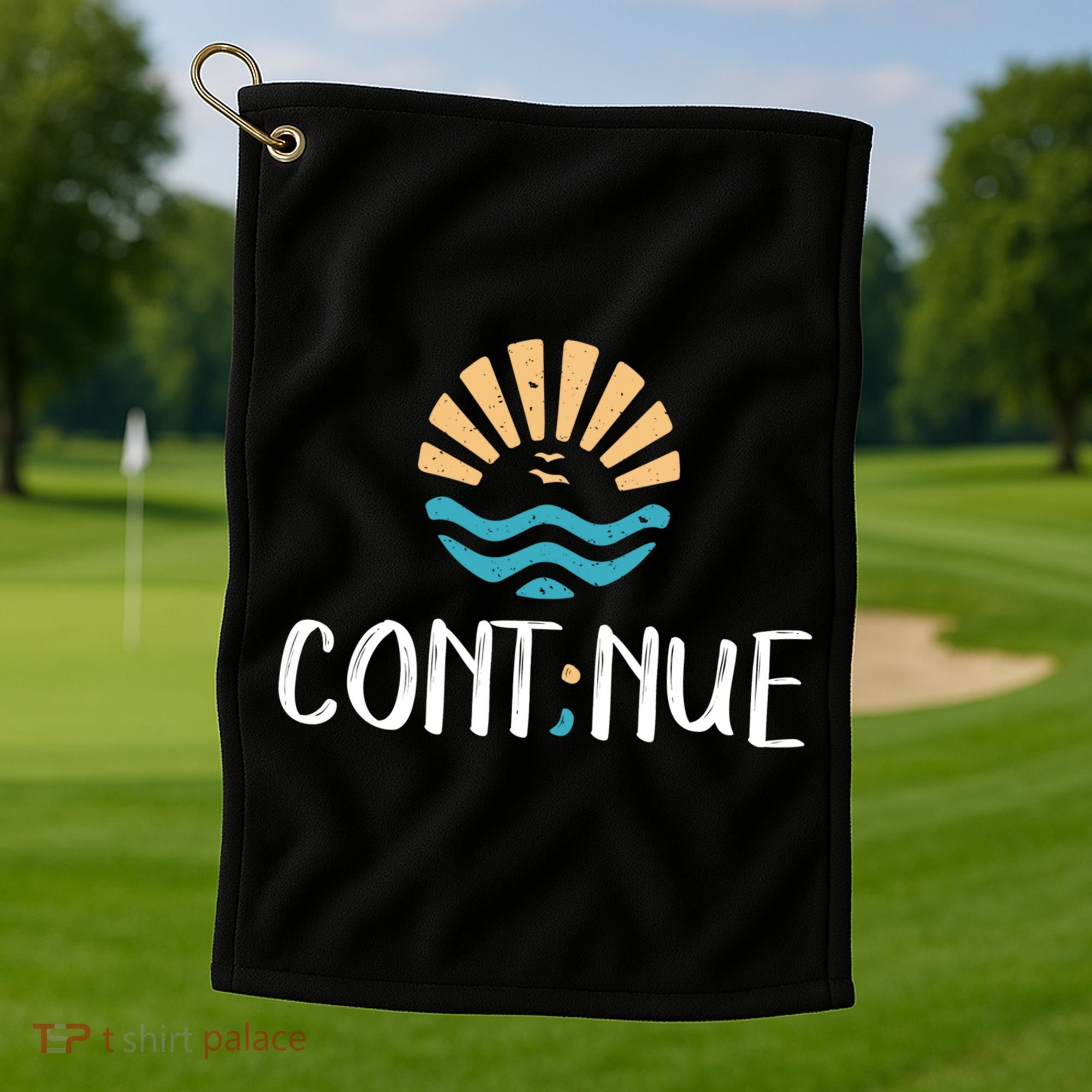 Cont;nue Gift Semicolon Tal Health Awareness Gift Golf Towel