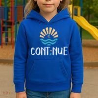Cont;nue Gift Semicolon Tal Health Awareness Gift Kids Hoodie thumb 3