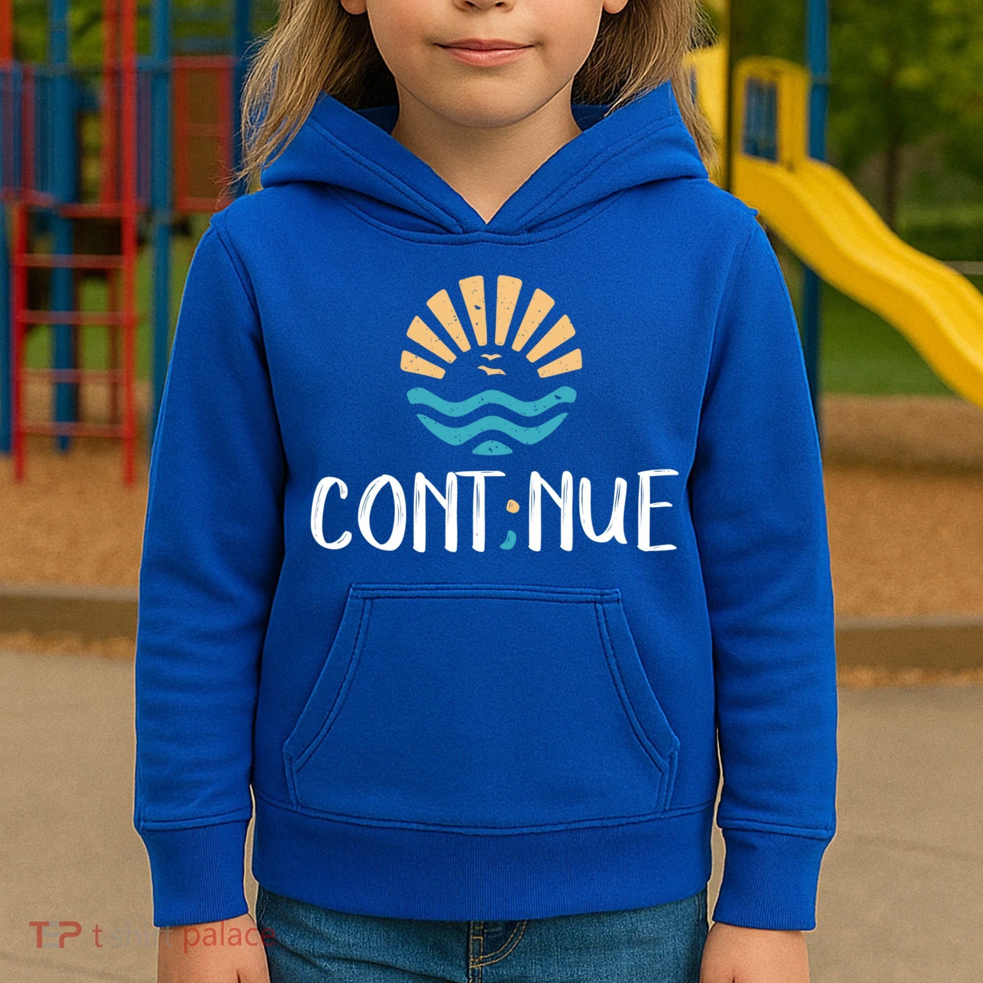 Cont;nue Gift Semicolon Tal Health Awareness Gift Kids Hoodie
