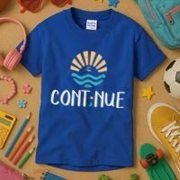 Cont;nue Gift Semicolon Tal Health Awareness Gift Kids T-Shirt thumb 3