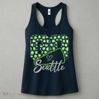 Cute Go Seattle Leopard Print Cheer Megaphone Football Fan Women's Tank Top thumb 3