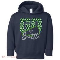 Cute Go Seattle Leopard Print Cheer Megaphone Football Fan Toddler Hoodie thumb 0