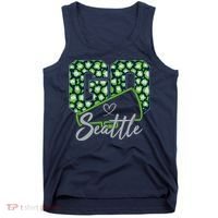 Cute Go Seattle Leopard Print Cheer Megaphone Football Fan Tank Top thumb 0