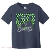 Cute Go Seattle Leopard Print Cheer Megaphone Football Fan Toddler T-Shirt thumb 0