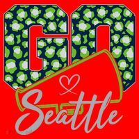 Cute Go Seattle Leopard Print Cheer Megaphone Football Fan Santa Hat thumb 1