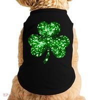 Cute Glittery St Patrick's Day Shamrock Doggie Tank thumb 0