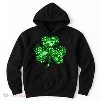 Cute Glittery St Patrick's Day Shamrock Hoodie thumb 0