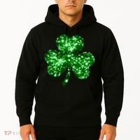 Cute Glittery St Patrick's Day Shamrock Hoodie thumb 2
