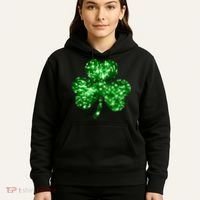 Cute Glittery St Patrick's Day Shamrock Hoodie thumb 5